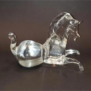 VTG Formia Vetri Di Murano Italy Hand Blown Glass Resting Horse Sculpture